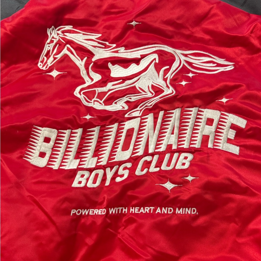 Billionaire Boys Club Red Satin Jacket